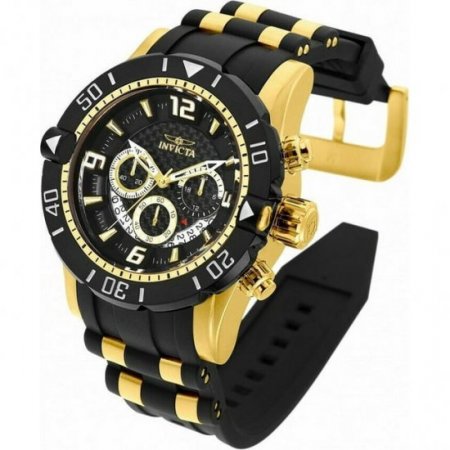 Invicta Pro Diver Chronograph Black and Yellow Gold Dial Men's Watch 28754