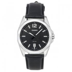 Casio Standard Analog Leather Strap Black Dial Quartz MTP-E725L-1A Men's Watch