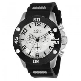 22698 Men's 'Pro Diver' Quartz Stainless Steel and Silicone Watch