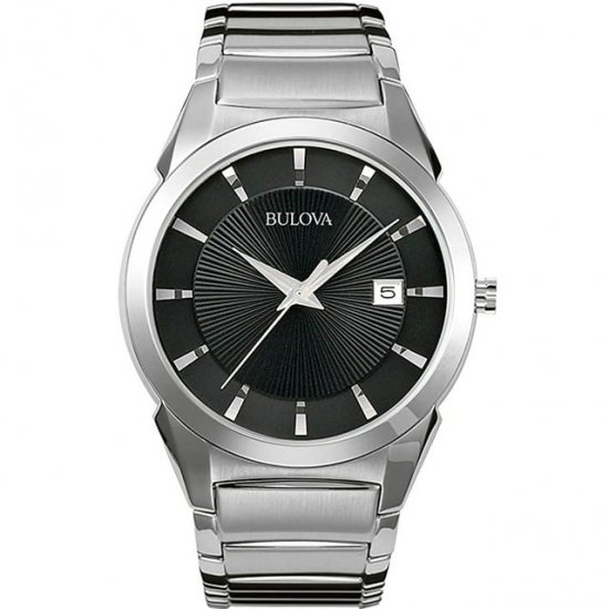 Bulova Men\'s Classic Black Dial Watch - 96B149