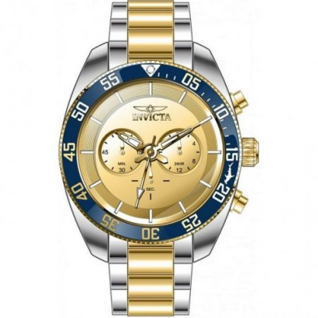 Invicta Pro Diver Chronograph Quartz Gold Dial Men's Watch 30057