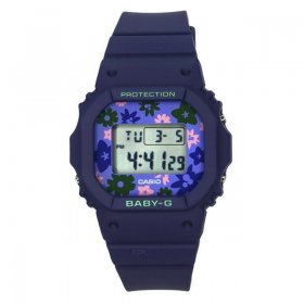 Casio Baby-G Retro Flower Field Digital Blue Resin Strap Quartz BGD-565RP-2 100M Women's Watch