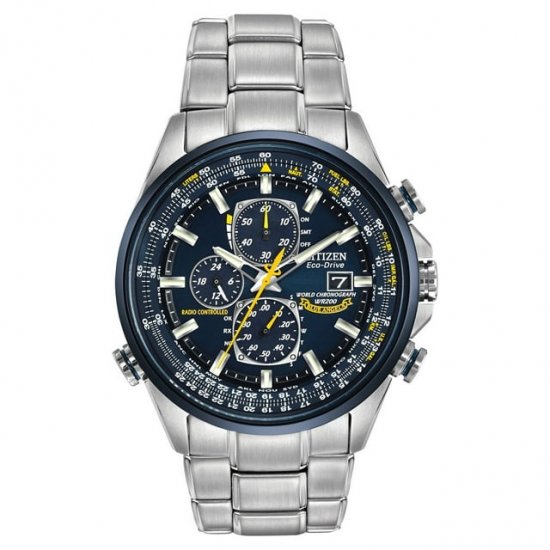 Citizen Men\'s Eco-Drive Blue Angels World Chronograph A-T Watch AT8020-54L