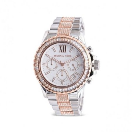 Michael Kors Everest Chronograph Quartz White Dial Two-tone Ladies Watch MK6975