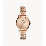 Fossil BQ3567 Lexie Luther Three-Hand Rose Gold-Tone Stainless Steel Watch