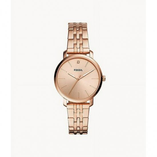 Fossil BQ3567 Lexie Luther Three-Hand Rose Gold-Tone Stainless Steel Watch