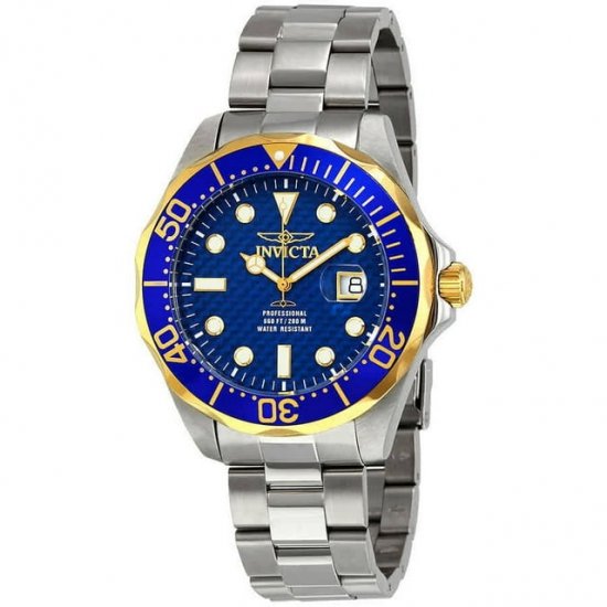 Invicta Grand Diver Blue Carbon Fiber Dial Men\'s Watch 12566