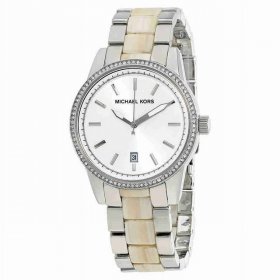 Michael Kors Women's Silver Dial Steel and Acrylic Watch MK6371