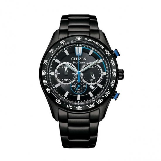 Citizen CA4485-85E Men\'s Black Steel Bracelet Chronograph Watch