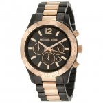 Michael Kors Men's MK8189 Runway Gunmetal Dial Two Tone Stainless Steel Bracelet Chronograph Watch