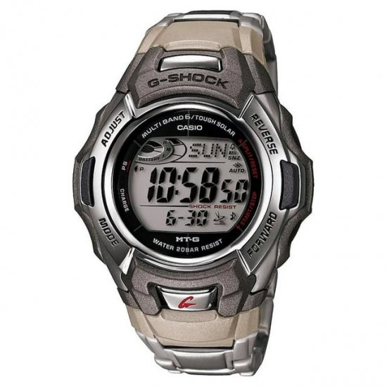 Casio Men\'s G-Shock Stainless Steel Tough Solar Atomic Digital Watch MTGM900DA-8