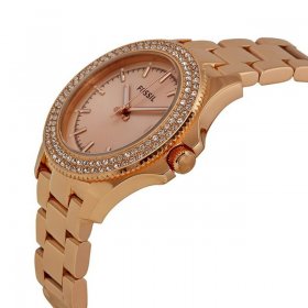 Fossil Women's AM4454 Retro Traveler Rose Stainless Steel Watch