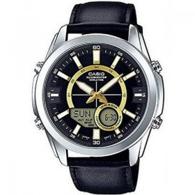 AMW810L-1A Black Leather Active Dial Watch