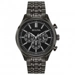 Bulova Men's Gunmetal Stainless Steel Chronograph Watch 98A217