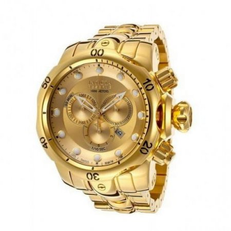 Invicta Men's Venom Reserve Chronograph 18K Gold Plated Steel Gold-Tone Dial