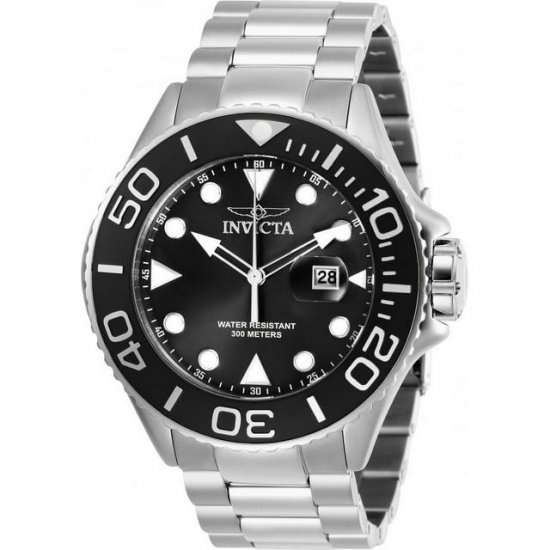 Invicta Pro Diver Quartz Black Dial Stainless Steel Men\'s Watch 28765