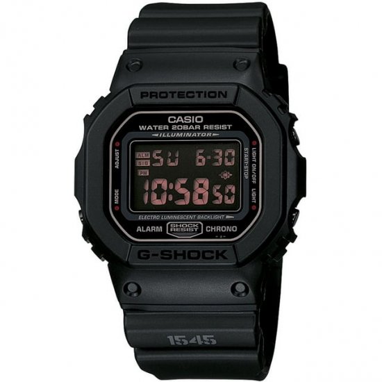 Men\'s G-Shock DW5600MS-1 Black Resin Quartz Sport Watch