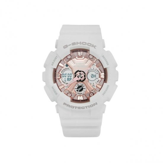 Pre-owned Casio G Shock Plastic Rose Dial Watch GMAS120MF-8A (Like New)