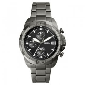 Fossil Men's Bronson Chronograph Smoke Stainless Steel Watch