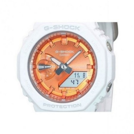 Casio G-Shock Analog Digital Seasonal Collection 2023 Orange Dial Quartz GMA-S2100WS-7A 200M Women's Watch