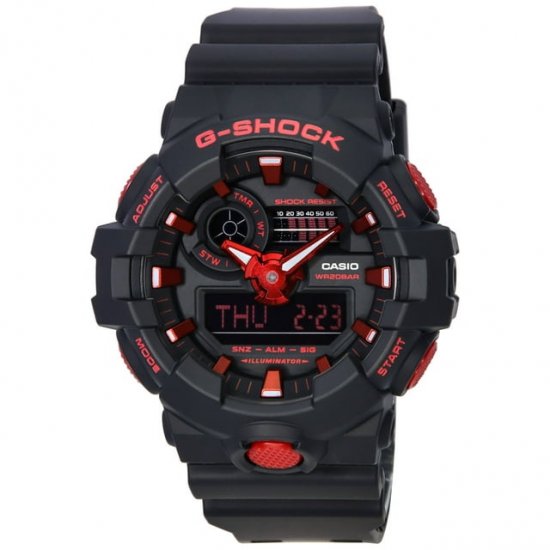 Casio G-Shock X Ignite Red Series Analog Digital Quartz GA-700BNR-1A GA700BNR-1 200M Men\'s Watch