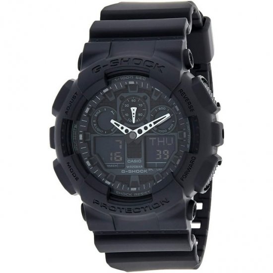 Casio Men\'s G-Shock Black Dial Watch - GA100-1A1