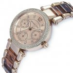 Michael Kors Women's Parker Chronograph Rose Gold-Tone Stainless Steel Watch MK6834