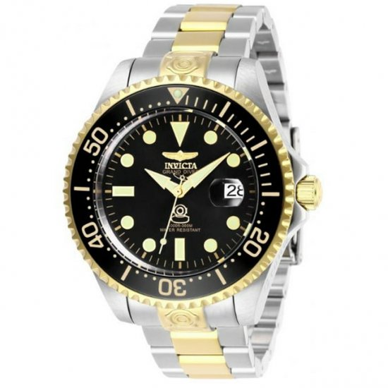 Invicta Grand Diver Automatic Black Dial Two-tone Men\'s Watch 27614