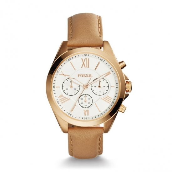 Fossil Women\'s Modern Courier Chronograph Tan Leather Watch