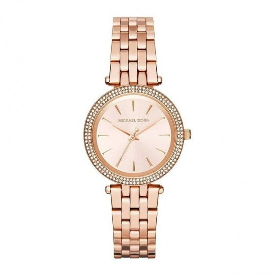 Michael Kors Women\'s Darci 33mm Rose Gold-Tone Steel Bracelet Case Quartz Analog Watch MK3431