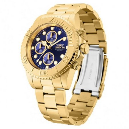 Invicta Pro Diver Chronograph Blue Dial Gold-plated Men's Watch 19157