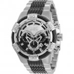 Invicta Bolt Chronograph Quartz Silver and Black Dial Men's Watch 29569