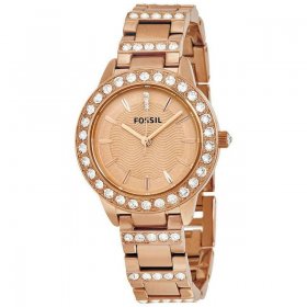 Fossil Jesse Crystal Rose Gold Dial Ladies Watch ES3020