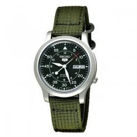 Seiko Men's 5 Automatic SNK805K2 Green Cloth Automatic Fashion Watch