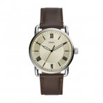 Fossil Men's Copeland 42mm Three-Hand Brown Leather Watch FS5663