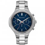 Men's Stainless Steel Blue Dial Chronograph Watch