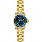 Invicta Men's 17058 Pro Diver Analog Blue Dial Swiss Quartz Gold Watch