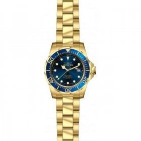 Invicta Men's 17058 Pro Diver Analog Blue Dial Swiss Quartz Gold Watch