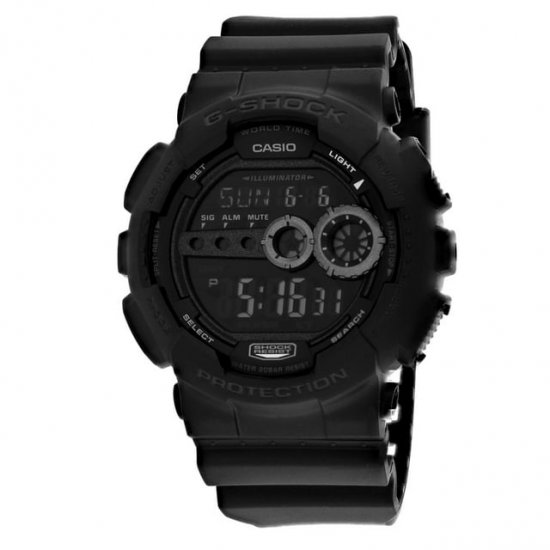 Casio G-Shock Men\'s Digital Outdoor Watch - Tough, Rugged, Water Resistant, Black - GD100-1B