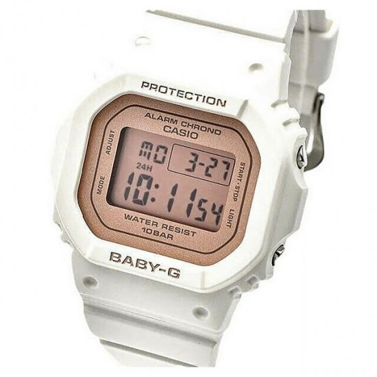 Casio Baby-G Digital White Resin Strap Quartz BGD-565SC-4 100M Women\'s Watch