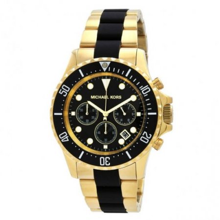 Mens Everest Chronograph Two Tone Stainless Steel and Silicone Watch