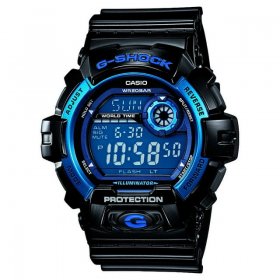 Casio Men's G-Shock Digital Quartz 200M WR Shock Resistant Watch Color: Black with Blue accents (G-8900A-1)