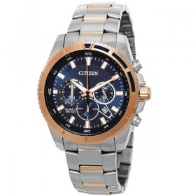 Citizen Chronograph Quartz Blue Dial Two-Tone Men's Watch AN8206-53L