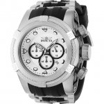 Invicta Men's 37188 Bolt Quartz Chronograph Black, Silver Dial Watch