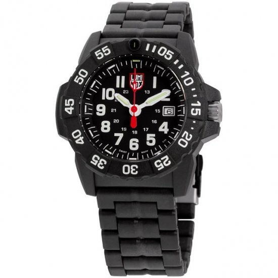 Luminox Men\'s 45mm Black Carbon Fiber Band & Case Quartz Analog Watch 3502