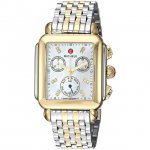 Michele Signature Deco Chronograph Day/Date Two-Tone Stainless Steel & Diamond Womens Watch MWW06P000122