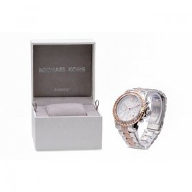 Michael Kors Everest Chronograph Quartz White Dial Two-tone Ladies Watch MK6975