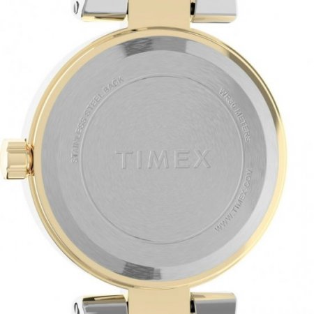 Timex Women's Fashion Stretch Bangle Floral Two-Tone 25mm Watch, Expansion Band