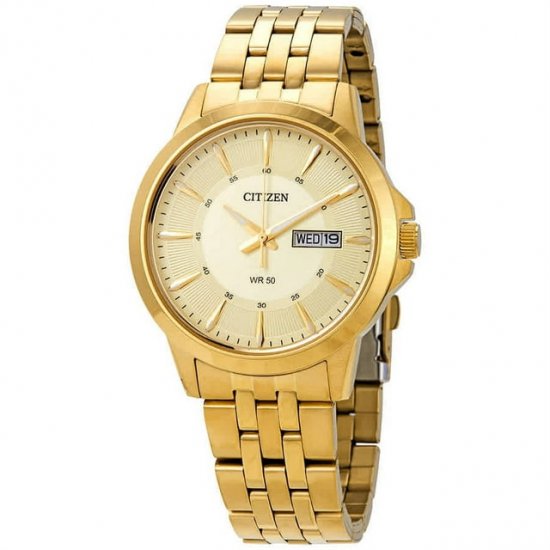 Citizen Quartz Champagne Dial Men\'s Watch BF2013-56P