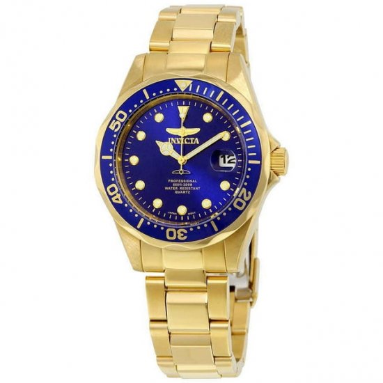 Invicta Pro Diver Blue Dial Gold-plated Men\'s Watch 17052